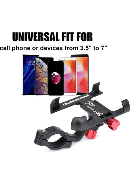 Yunjin Shop Titanium A Tarzı Alüminyum Alaşımlı Bisiklet Cep Telefonu Hole Dönebilen Ayarlanabilir Bisiklet Mtb Telefon Tutucu Kaymaz Bisiklet Aksesuarları Standı (Yurt Dışından)