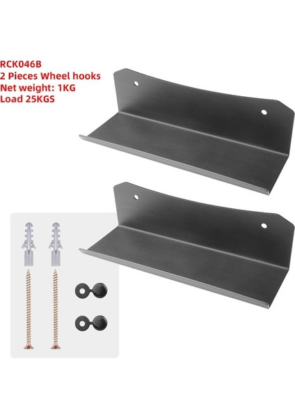 Tekerlek Braketi 2pc Stili Ağır Hizmet Tipi Bisiklet Duvar Montajı Ağır Kesim Çelik Bisiklet Depolama Plakası Braketi, 25KGS Kapasiteye Kadar Montaj Vidaları ile (Yurt Dışından) fiyatları