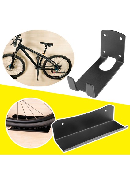 Tekerlek Braketi 2pc Stili Ağır Hizmet Tipi Bisiklet Duvar Montajı Ağır Kesim Çelik Bisiklet Depolama Plakası Braketi, 25KGS Kapasiteye Kadar Montaj Vidaları ile (Yurt Dışından) modelleri