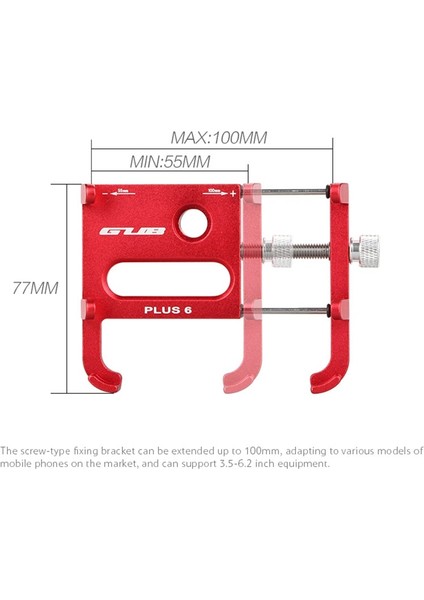 Siyah-Kırmızı-Plus 6 Stili Gub 7 Renk Bisiklet Telefonu Hole Derecesi Döndürme Alüminyum Mtb Bisiklet Akıllı Telefon Standı Gidon Montaj Standı iphone Için (Yurt Dışından) fırsatları