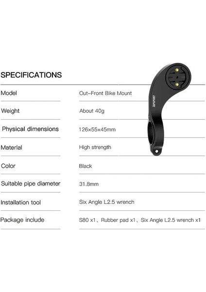 Gopro Tarzı Igpsport S80 Mtb Bicycle Out Ön Bisiklet Montaj Tutucu Garmin Edge Gps Bilgisayar Bisiklet (Yurt Dışından)