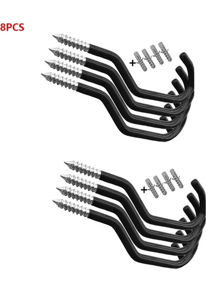 8 Adet-Siyah Stil Bisiklet Duvar Braketleri 15 kg Yük Büyük Yol Mtb Bisiklet Depolama Kancaları Metal Bisiklet Askı Braketleri Kanca Bisiklet Aksesuarları (Yurt Dışından) fiyatları