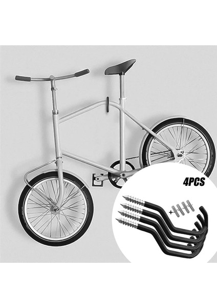 8 Adet-Siyah Stil Bisiklet Duvar Braketleri 15 kg Yük Büyük Yol Mtb Bisiklet Depolama Kancaları Metal Bisiklet Askı Braketleri Kanca Bisiklet Aksesuarları (Yurt Dışından) indirimleri