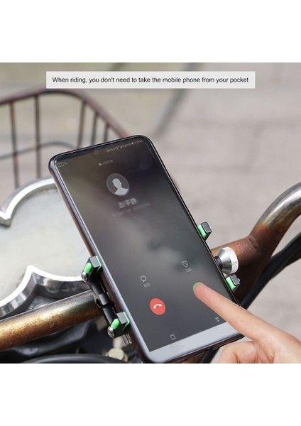 Yeşil Stil Bisiklet Telefon Tutucu 4-Pençe Alüminyum Alaşımlı Bisiklet Motosiklet Akıllı Telefon Montajı Bisiklet Standı Scooter Motosiklet Desteği (Yurt Dışından) fırsatları