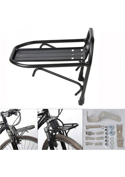 Bisiklet Ön Rafı Alüminyum Alaşımlı Bisiklet Bagaj Rafı Taşıyıcı Panniers Braketi 87HF (Yurt Dışından) fırsatları