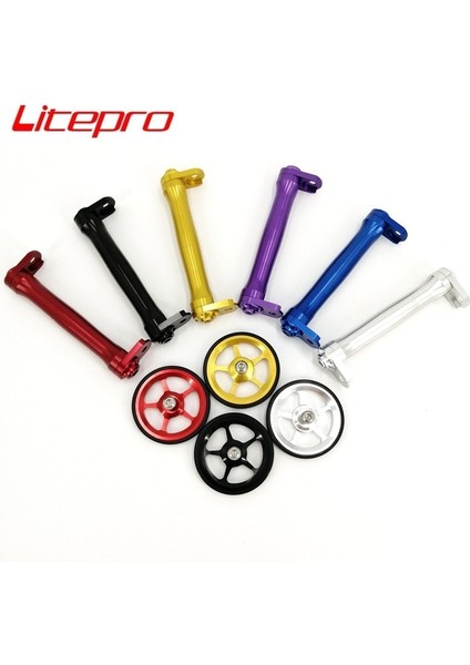Altın -Tekerlek 1 Çift Stili Litepro Easywheel ve Uzatma Çubuğu Brompton Arka Raflar Için Teleskopik Çubuk Kolay Tekerlek (Yurt Dışından) modelleri