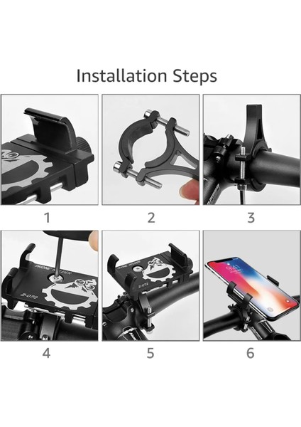087 Kırmızı Stil Yeni G-81 Alüminyum Bisiklet Telefon Tutucu Inç Akıllı Telefon Için Ayarlanabilir Destek Gps Bisiklet Telefon Standı Montaj Braketi (Yurt Dışından) fırsatları
