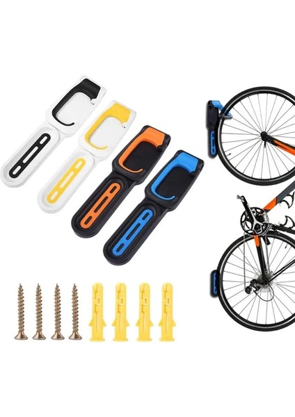 Yunjin Shop Mavi Stil Plastik Bisiklet Duvar Standı Tutucu Mtb Dağ Bisikleti Duvara Monte Depolama Raf Braketi Gösterilen Stand Askı Kanca Bisiklet Malzemeleri (Yurt Dışından)