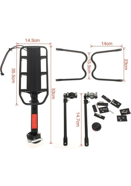 Gösterildiği Gibi Stil Bisiklet Rafı 50KG Kapasiteli Bisiklet Hızlı Bırakma Bagaj Bisiklet Arka Çamurluk Taşıyıcı Kargo Koltuğu Direği Pannier Aksesuarları Raf B0A7 (Yurt Dışından) fırsatları