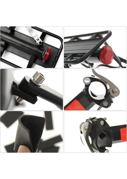 Gösterildiği Gibi Stil Bisiklet Rafı 50KG Kapasiteli Bisiklet Hızlı Bırakma Bagaj Bisiklet Arka Çamurluk Taşıyıcı Kargo Koltuğu Direği Pannier Aksesuarları Raf B0A7 (Yurt Dışından) indirimleri