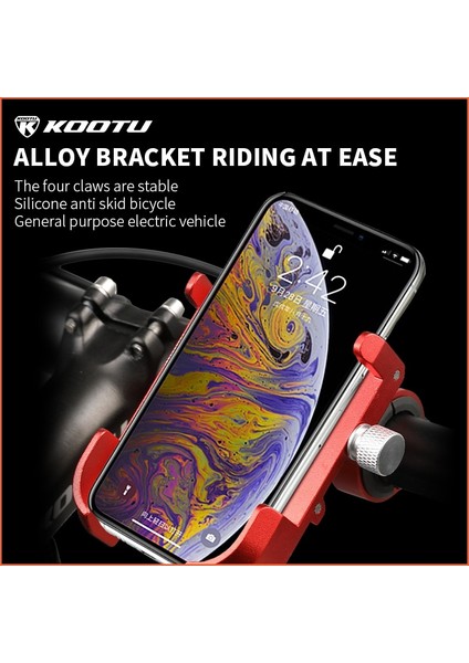 Kırmızı Stil Kootu Bisiklet Cep Telefonu Tutucu Akıllı Telefon Evrensel Motosiklet Elektrikli Araba Braketi C Alüminyum Alaşımlı Kararlı ve Dayanıklı Bi (Yurt Dışından) fiyatları