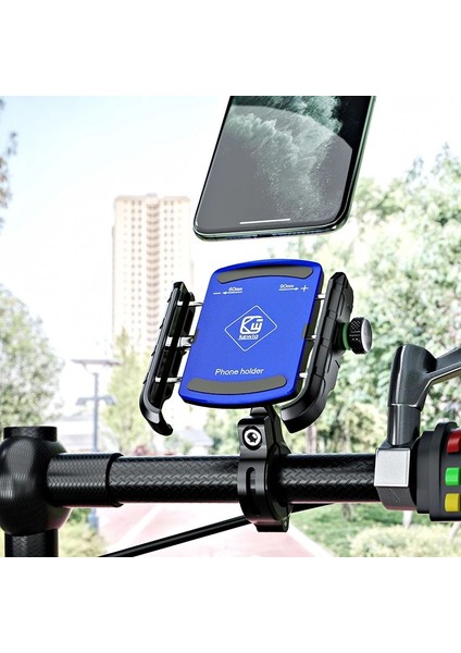 Gümüş Tarzı Bisiklet Bisiklet Montaj Için Telefon Tutucu Fit Inç Akıllı Telefon Gidon Suporte Celular Moto Cep Telefonu Tutucu Sarsıntı Önleyici (Yurt Dışından) fiyatları