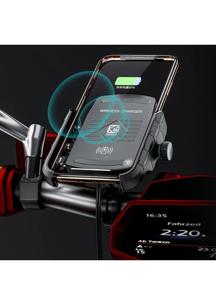 M8-Siyah Stili Kablosuz Şarjlı Bisiklet Telefon Tutucu Qc3.0 Hızlı Şarj Motosiklet Bisiklet Cep Telefonu Tutucu Gidon Montaj Standı Gps Braketi (Yurt Dışından) indirimleri