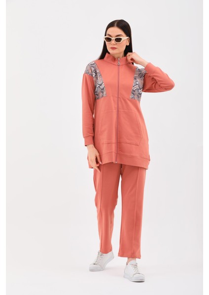 Kadın Leopar Pul Payetli Günlük 2 Li Spor Takım Yavru Ağzı