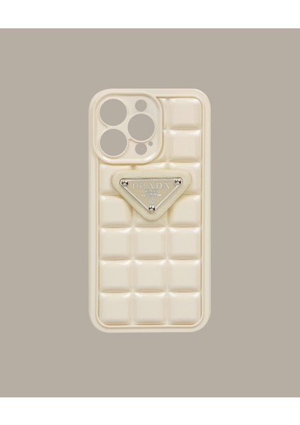 Krem Kabartmalı Telefon Kılıfı - DK022 - iPhone 13 Pro