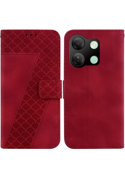 Infinix Akıllı 7 Hd Kart Yuvası Fonksiyonu Için Kılıf Kabartmalı Desen Cüzdan Pu (Yurt Dışından)