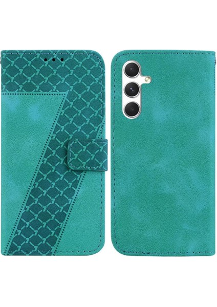 Samsung Galaxy S24 5g Için Kılıf Cüzdan Pu Deri Flip Folio Kapak Kabartmalı (Yurt Dışından)