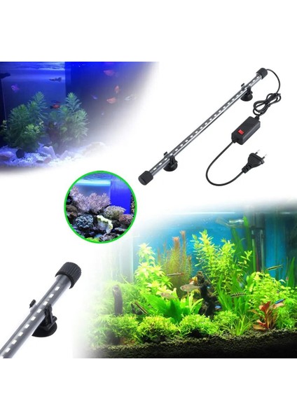 EU18CM Beyaz Kırmızı Stil Balık Tankı Aydınlatma Amfibi LED Akvaryum Lambası Küçük Çift Kullanımlı Çim Lambası Yüksek Frekanslı Cam Tüp Arowana Lambası (Yurt Dışından) fırsatları