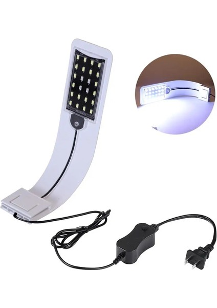 Beyaz Abd Fiş Stili 12 LED Led'ler LED Akvaryum Işığı Balık Tankları Klipsli Işıklar LED Bitkiler Işık Büyüyor Su Tatlısu Lambaları Su Geçirmez Lamba (Yurt Dışından)
