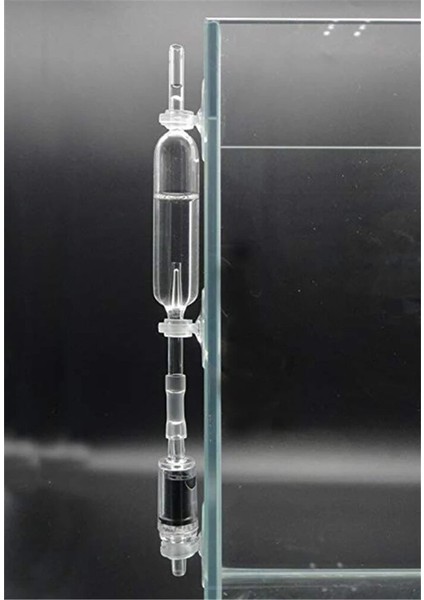 Blsygjpq Stili Cam Yoğun Akış Co2 Kabarcık Sayacı Vantuz Akvaryum Balık Tankı Canlı Bitki Hava Çek Valfli Karbon Dioksit Difüzör (Yurt Dışından)