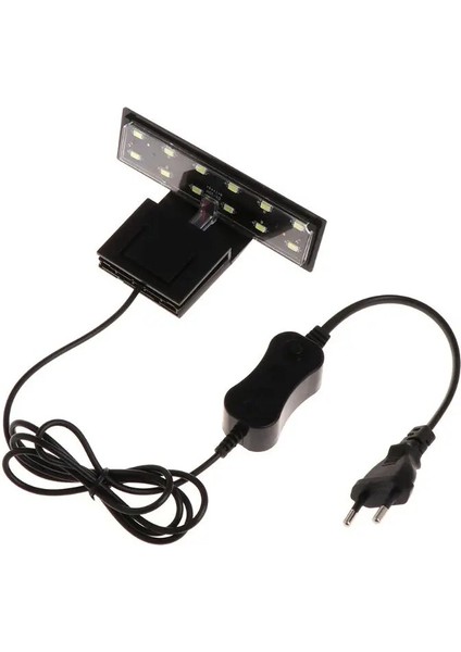 Siyah Stil 12 LED Akvaryum Balık Tankı Kelepçe Klip Su Tesisi Beyaz Renk Aydınlatma Ab Q84D Büyümek (Yurt Dışından) fiyatları