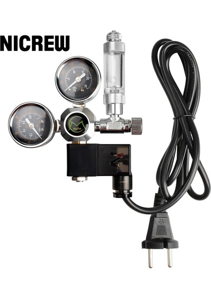 Kabarcık Ölçer Stili G5-8 Abd Fişi Nıcrew Akvaryum Co2 Regülatörü, Çek Valfli Kabarcık Sayacı Manyetik Solenoid Valf Akvaryum Co2 Basınç Düşürücü Valf (Yurt Dışından) fiyatları