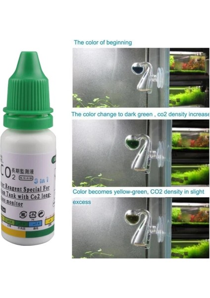 Bir Stil 15ML Akvaryum Co2 Göstergesi Çözüm Monitörü Sıvı Cam Karbon Dioksit Denetleyicisi Balık Tankı Bitkileri Yaşam Koşullu Sıvı (Yurt Dışından)