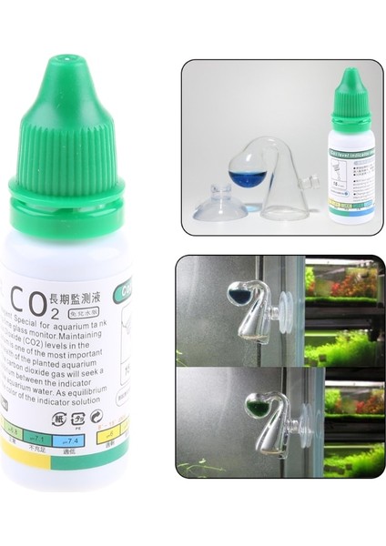 Bir Stil 15ML Akvaryum Co2 Gösterge Çözümü Balık Tankı Sıvı Test Tesisleri Malzemeleri Co2 Sistemi Cam Konsantrasyon Damla Denetleyicisi Uzun Vadeli (Yurt Dışından) fiyatları