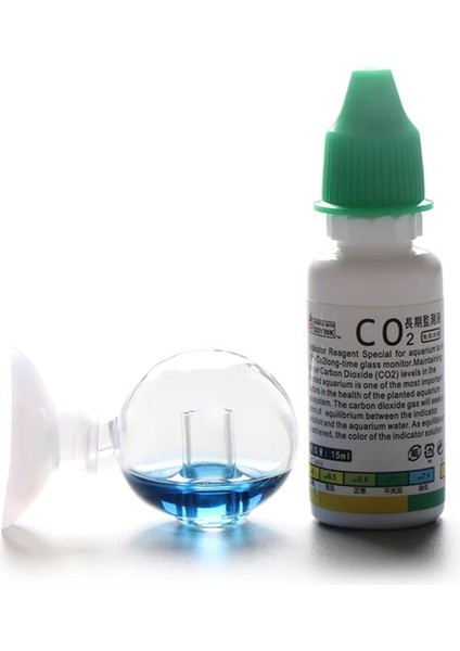 Bir Stil 15ML Akvaryum Co2 Gösterge Çözümü Balık Tankı Sıvı Test Tesisleri Malzemeleri Co2 Sistemi Cam Konsantrasyon Damla Denetleyicisi Uzun Vadeli (Yurt Dışından) fırsatları