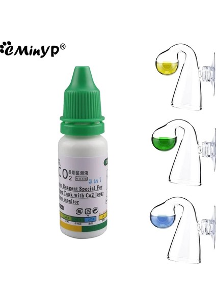 Resim Stili Olarak 15ML Akvaryum Co2 Gösterge Çözümü 15ML Balık Tankı Uzun Vadeli Monitör Co2 Testi Ph Sıvı Su Bitkileri Için (Damla Denetleyicisi ile Kullanılır) (Yurt Dışından) fiyatları
