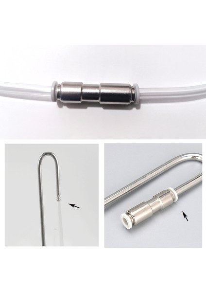Bir Stil Akvaryum Co2 Çek Valf, Geri Akışı Önlemek Için Karbondioksit Difüzörü Için Kullanılır, Co2 Paslanmaz Çelik Çek Valf, Pu Boru 4mm (Yurt Dışından)