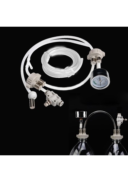 Standart Sürüm Stili Dıy Co2 Vana Difüzör Akvaryum Kaynağı Balık Tankı Su Çim Basınçlı Hava Akış Cihazı ile Ev Yapımı Karbon Dioksit Jeneratör Kiti (Yurt Dışından) fırsatları