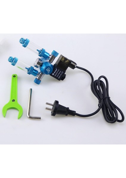 Abd Tarzı Solenoid Valf Mavi Kontrol Manyetiksolenoidvalveli Akvaryum Co2 Regülatörü Karbon Dioksit Basınç Düşürme Valfi (Yurt Dışından)
