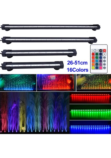 31CM 12LED'LER Abd Tak Tarzı LED Akvaryum Balık Tankı Işık Dalgıç Uzaktan Kumanda Kablo Anahtarı ile Balık Için Oksijen Yapma Sualtı Hava Kabarcık Lambası D30 (Yurt Dışından) fiyatları