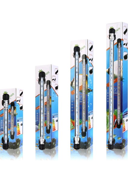 Mavi 48CM Tarzı Akvaryum Işık Balık Tankı LED Aydınlatma Su Geçirmez Dalgıç Bar Tüp Klip Lamba Akvaryumlar Dekor Aksesuarları Mavi Beyaz (Yurt Dışından)