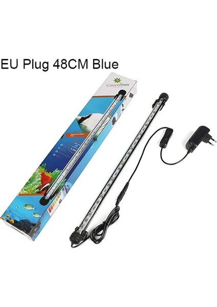 Mavi 48CM Tarzı Akvaryum Işık Balık Tankı LED Aydınlatma Su Geçirmez Dalgıç Bar Tüp Klip Lamba Akvaryumlar Dekor Aksesuarları Mavi Beyaz (Yurt Dışından) fiyatları