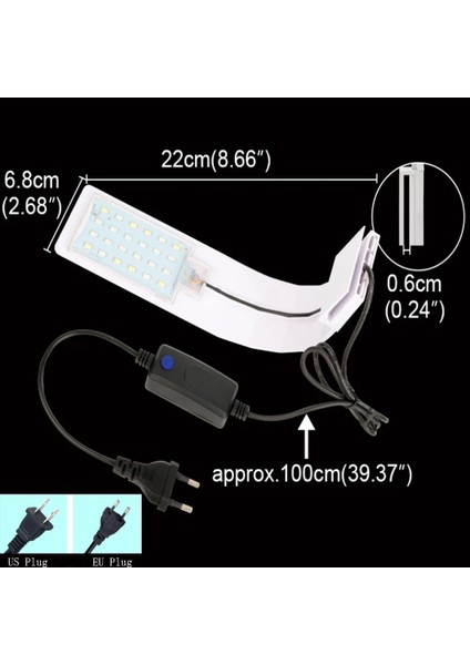 M180-B Ab Fiş Stili 3 Mod 5W 10W Akvaryum Balıkları Tankı Için LED Aqua Balık Işık Kelepçe Klip Işık Beyaz Mavi Kırmızı Yeşil Renkli Aydınlatma (Yurt Dışından) indirimleri