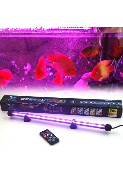 35CM 15LED Stili Yüksek Li cm Uzaktan Kumandalı Renkli LED Akvaryum Işığı Balık Tankı Coral Lam Rgb Dalgıç Işıklar Renk Değiştiren Işıklar (Yurt Dışından)