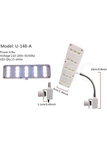 U-148A Stili Akvaryum LED Aydınlatma Su Geçirmez Balık Tankı Klip Işık Kristal Akvaryum Lambası Dalgıç Sualtı Klip Lamba Bitki Lambası Dekor (Yurt Dışından) fiyatları