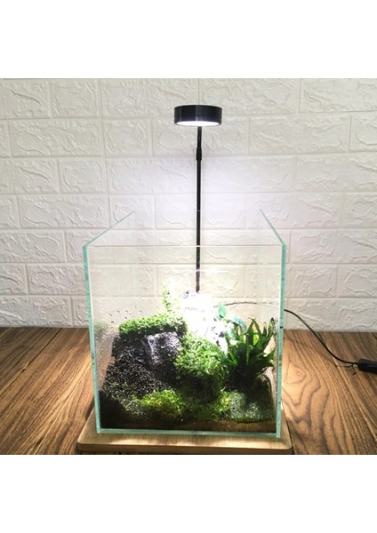 M Tarzı 10W Minyatür Peyzaj USB Ahşap Tahta Balık Tankı ile Powered Akvaryum LED Işık Saksı Bitkileri USB Powered Su Geçirmez Ayarlanabilir (Yurt Dışından)