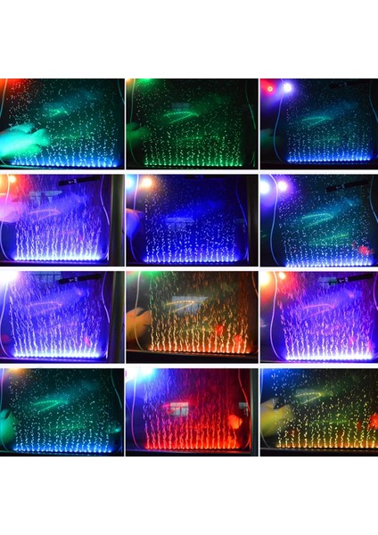 26CM 9leds Ab Fiş Stili Usukeu Uzaktan Kumanda Akvaryum Işığı cm Rgb LED Sualtı Hava Kabarcık Lambası Su Geçirmez Dalgıç Renkli Işık D30 (Yurt Dışından) modelleri