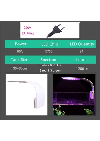 M280-W Ab Fiş Stili Adjuatble 3 Mod LED Akvaryum Işıkları 5W 10W Tatlı Su Bitkileri Işık Büyümek Sucul Lambalar Balık Tankı Için Lamba Üzerinde Su Geçirmez Klip (Yurt Dışından) fiyatları