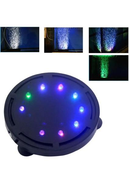 C Stili 40% Sıcak Satış!!! Sualtı Renkli Rgb Oksijen Kabarcık Yuvarlak Işık Akvaryum Balık Tankı Dekor Lambası (Yurt Dışından) fiyatları