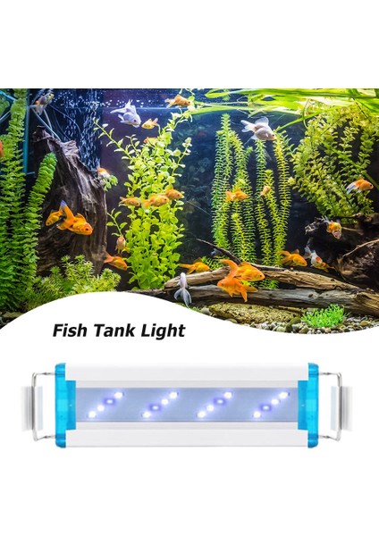Gümüş Tarzı Akvaryum LED Işık Süper Ince Balık Tankı Su Bitkisi Aydınlatma Büyümek Su Geçirmez Parlak Klip Lamba Balık Tankı Için Mavi LED cm (Yurt Dışından) fırsatları