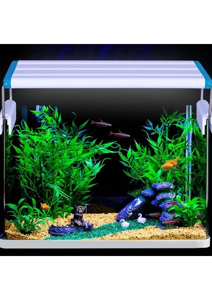 Beyaz 40 Tarzı Akvaryum LED Işık Süper Ince Balık Tankı Su Bitkileri Aydınlatma Büyümek Su Geçirmez Parlak Klip Lamba Bitkiler Için Mavi LED cm 220V (Yurt Dışından)