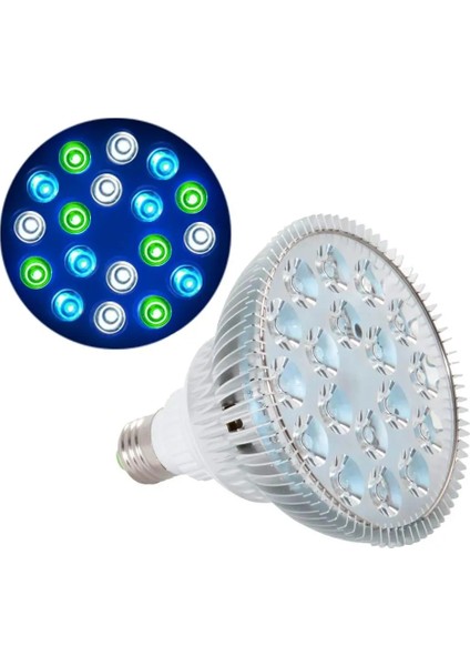 6mavi 6yeşil 6beyaz Stil Akvaryum Işık 54W LED Balık Tankı Işık Balık Büyümek Lambası Uv Ir Kırmızı Mavi Yeşil Ampul E27 Dalgıç Deniz Işıkları (Yurt Dışından)
