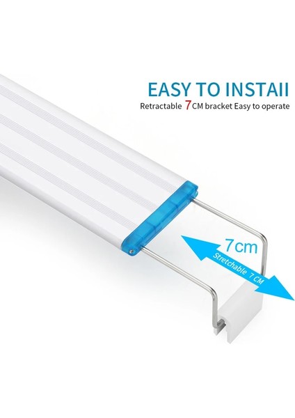 W40 Stili Akvaryum LED Işık Süper Ince Balık Tankı Su Bitkileri Aydınlatma Büyümek Su Geçirmez Parlak Klip Lamba Bitkiler Için Mavi LED cm 220V (Yurt Dışından)
