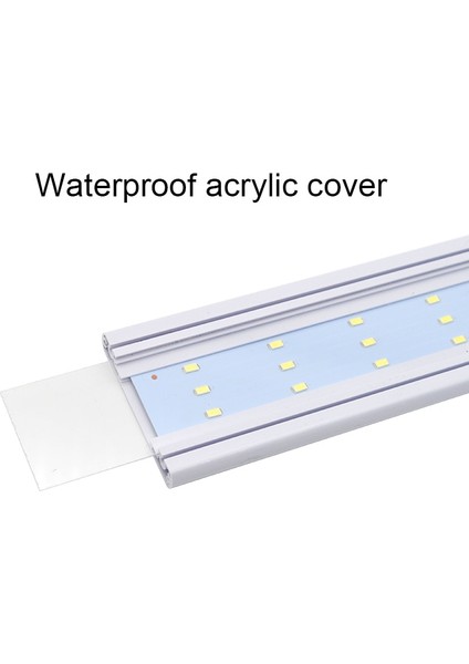 W40 Stili Akvaryum LED Işık Süper Ince Balık Tankı Su Bitkileri Aydınlatma Büyümek Su Geçirmez Parlak Klip Lamba Bitkiler Için Mavi LED cm 220V (Yurt Dışından)