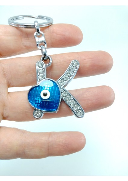 K Harfli Nazar Boncuklu EN04001 Anahtarlık indirimleri