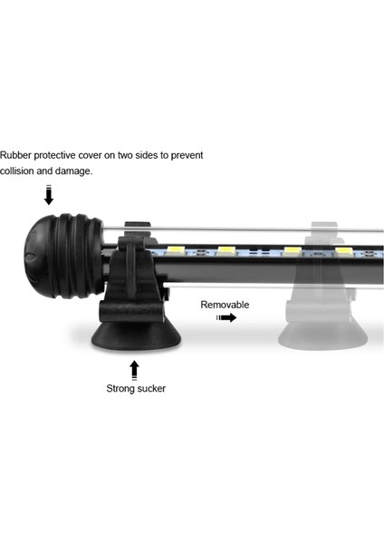 Uzak Stil ile 28 cm Rgb cm Su Geçirmez LED Akvaryum Aydınlatma Balık Tankı Işık Çubuğu Bluewhite Dalgıç Sualtı Lamba Işığı Sucul Dekor (Yurt Dışından)